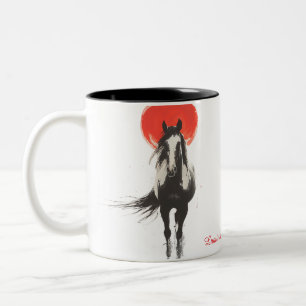 Red Moon Fire Horse Mug