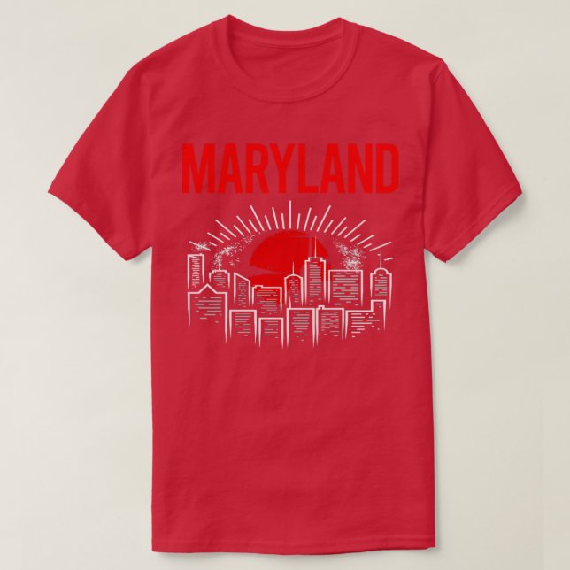 Red Moon Maryland  T-Shirt (Design Front)