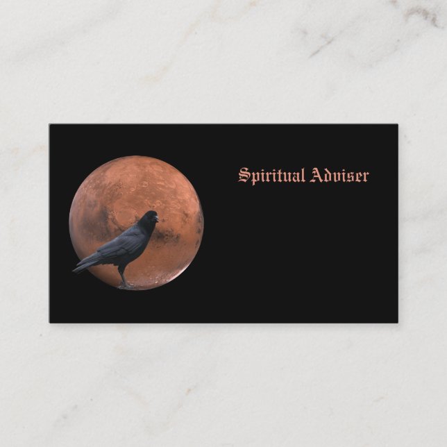Red Moon Raven Business Card (Front)
