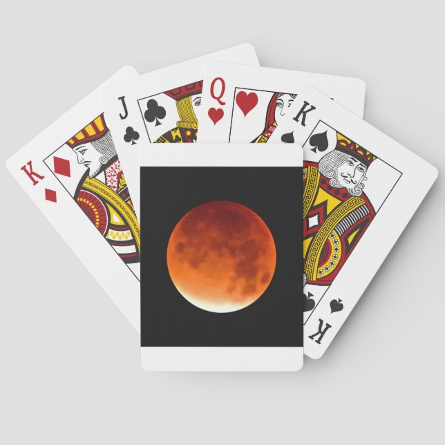 Red Moon Risiing Playing Cards (Back)