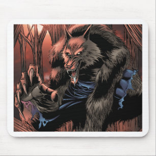 Red Moon Werewolf Mouse Mat