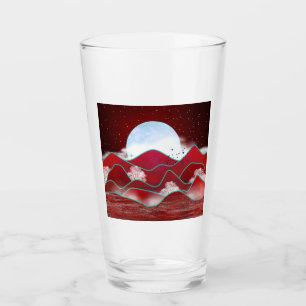 Red Moonrise Glass