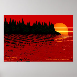 Red Morning (print) Poster
