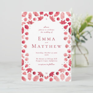 Red Moroccan Intricate Pattern Wedding Invitation