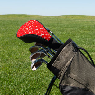 Red Moroccan Pattern Design Golf Head Cover
