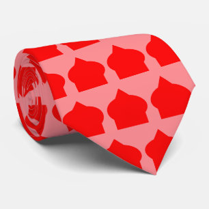 Red Moroccan Pattern Design Tie