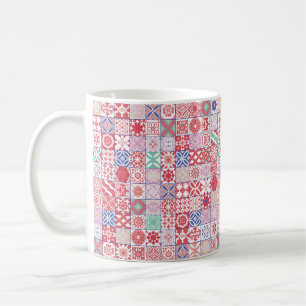 Red Moroccan tile Coffee Mug