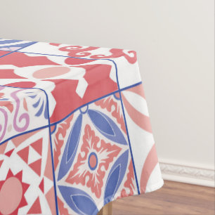 Red Moroccan tile Tablecloth