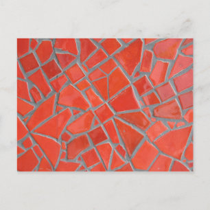 Red mosaic postcard