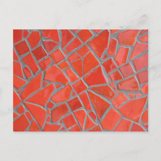 Red mosaic postcard