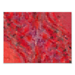 Red Mosaic Tiles Photo Print