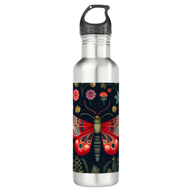 Red Moth In The Night Garden 710 Ml Water Bottle (Front)