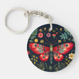 Red Moth In The Night Garden Key Ring