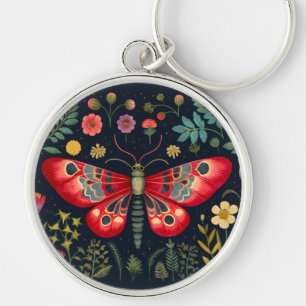 Red Moth In The Night Garden Key Ring
