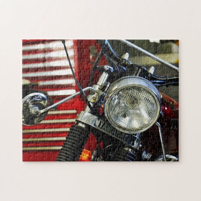 Red Motorbike Motorcycle Bike Garage Jigsaw Puzzle (Horizontal)