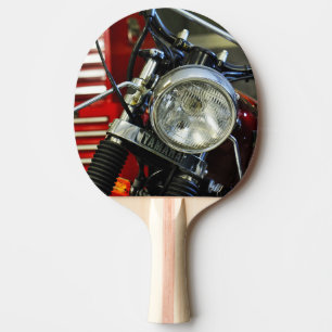 Red Motorbike Motorcycle Bike Garage Ping Pong Paddle