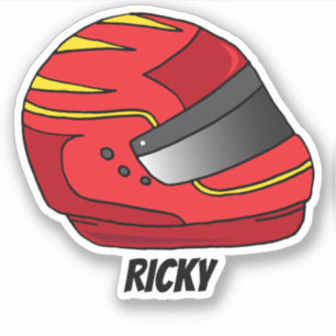 Red Motorcycle Helmet Motor Racing Fan