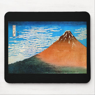 Red Mount Fuji, Hokusai, Ukiyo-e Mouse Mat