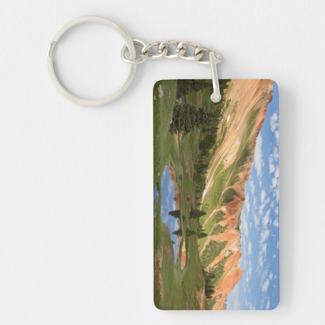 Red Mountain Reflection Key Ring (Front)