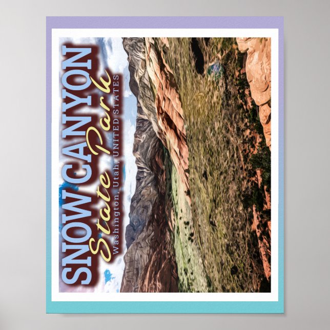  RED MOUNTAINS - SNOW CANYON STATE PARK - UTAH USA POSTER (Front)