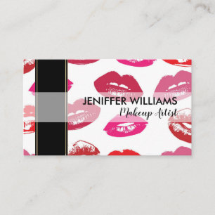 Red mouths Pattern Personalised                    Business Card