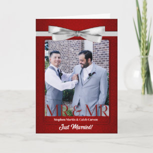 Red Mr. & Mr. Gay Wedding Reception Invitation
