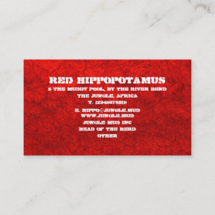 Red Mud - Customised Business Card