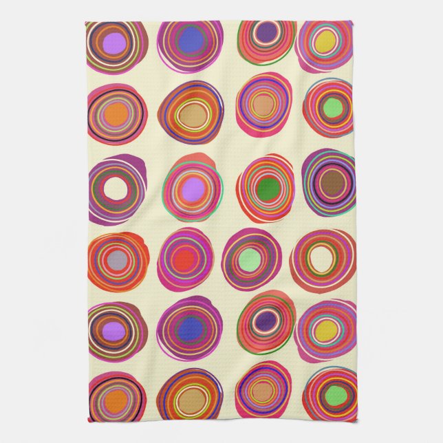 Red Multi-colour Kitchen Towel (Vertical)