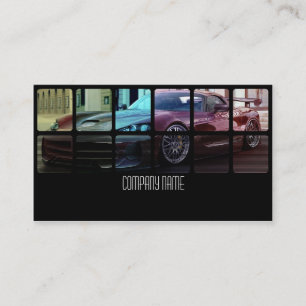 Red Muscle Car in Different Colours Business Card