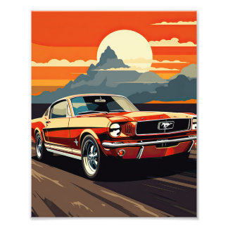 Red Muscle Cars Photo Print