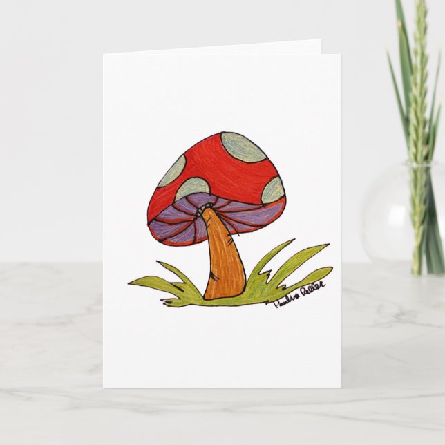 Red Mushroom Blank Card (Front)