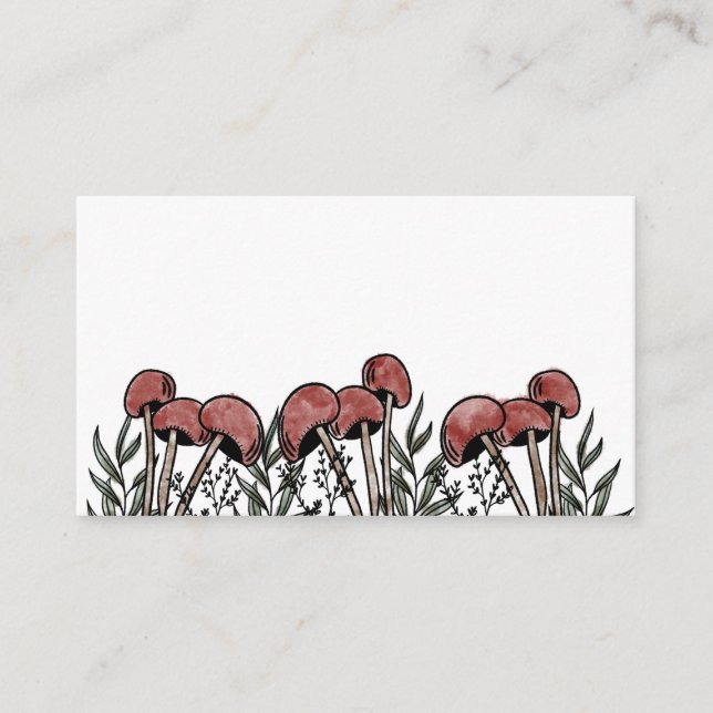 Red Mushroom Caps Enclosure Card (Front)
