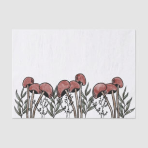 Red Mushroom Caps Tissue Paper