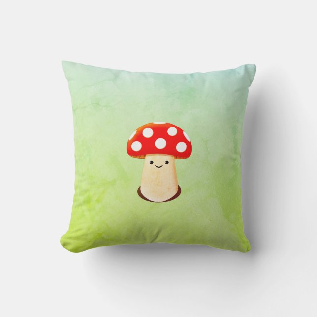 Red Mushroom Custom Cushion (Front)