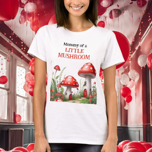 Red Mushroom Fungi Woodland Mum To Be T-Shirt