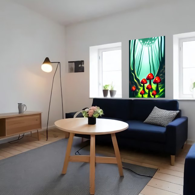 Red mushroom in the forest  | AI Art  Poster (Creator Uploaded)