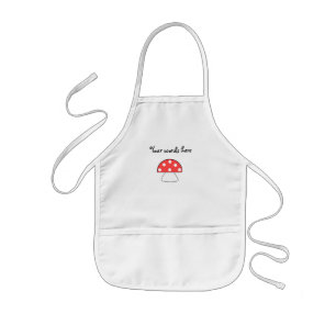 Red mushroom kids apron