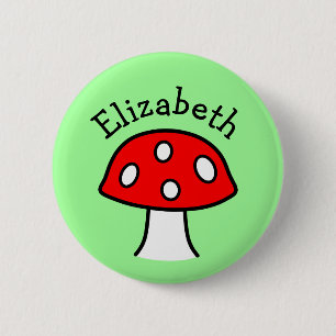 Red Mushroom Name Button