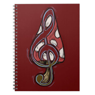 Red Mushroom Piano Forest Notebook