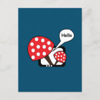 Red Mushroom Saying Hello From Television