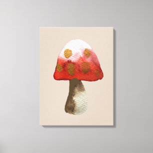 Red Mushroom Toadstool magic Canvas Print