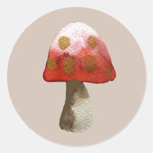 Red Mushroom Toadstool magic Classic Round Sticker