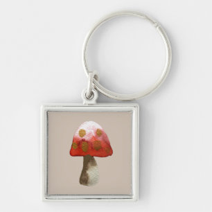 Red Mushroom Toadstool magic Key Ring