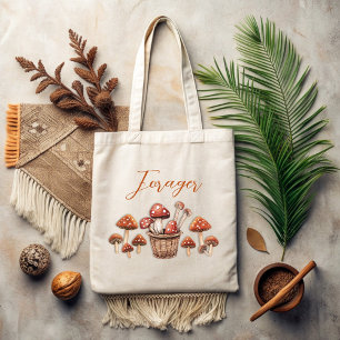 Red Mushrooms Forager Tote Bag