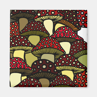 Red Mushrooms Magnet