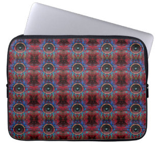 Red music speaker pattern laptop sleeve