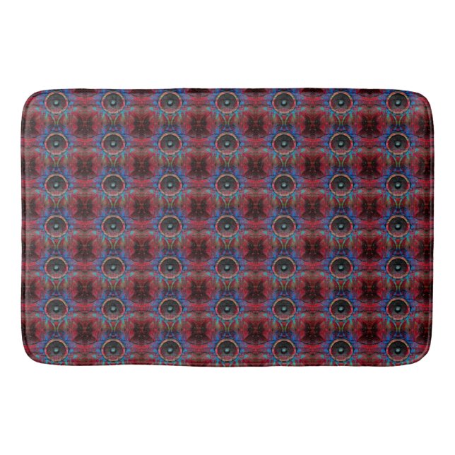 Red music speakers bath mat (Front)