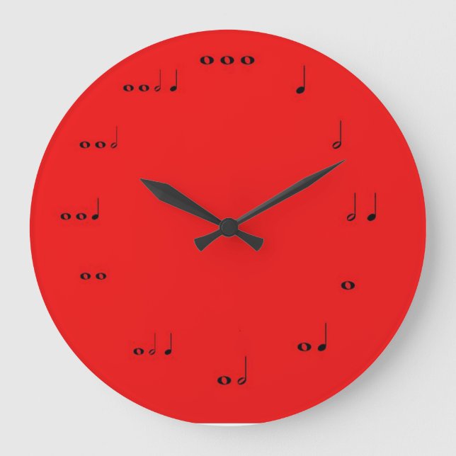 Red Musical note clock (Front)