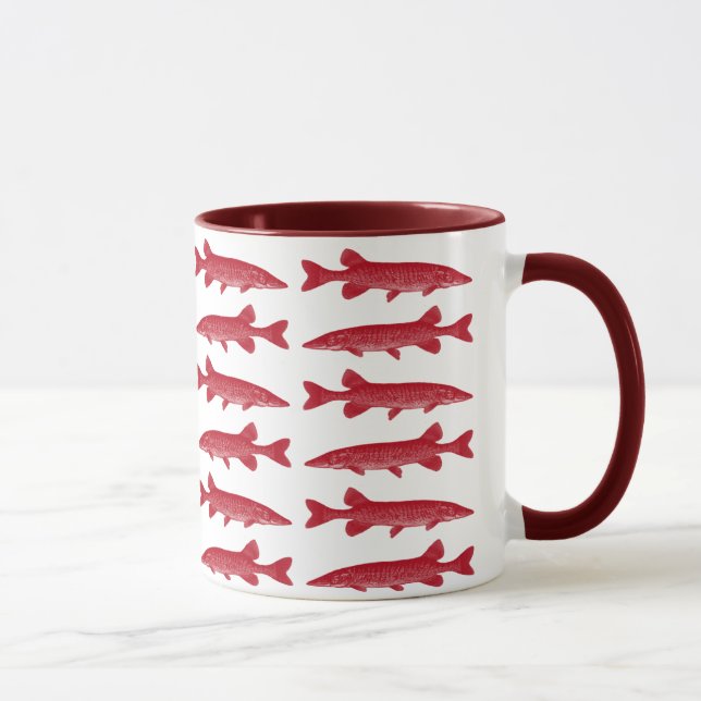 Red Muskie Fish Mug (Right)
