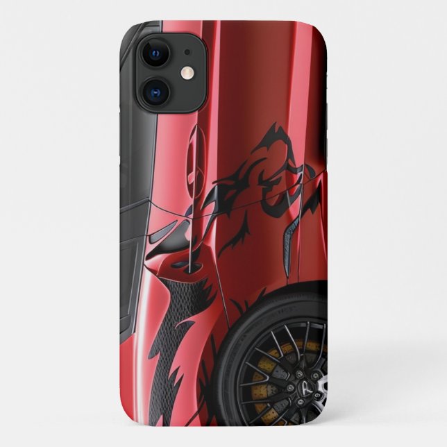 Red Mustang Coyote Phone Case (Back)